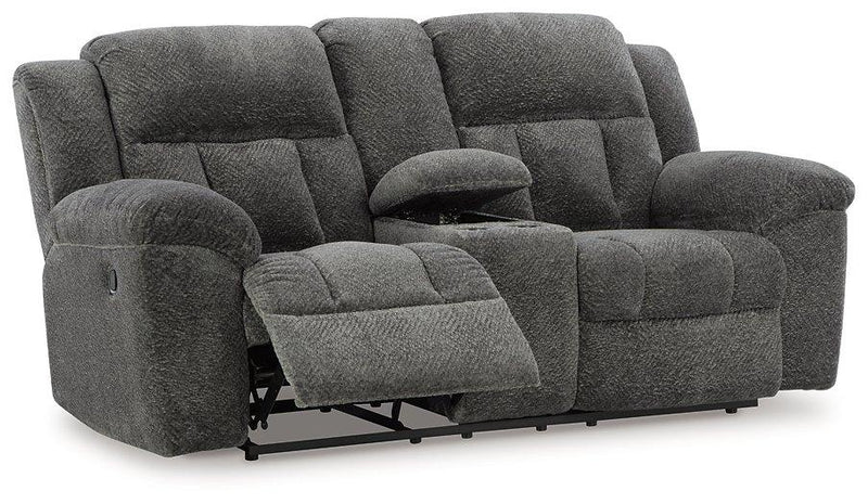 Frohn Reclining Loveseat with Console - Coastal Roots Furniture (Courtenay, BC)