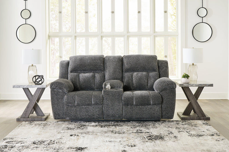 Frohn Reclining Loveseat with Console - Coastal Roots Furniture (Courtenay, BC)