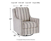 Kambria Swivel Glider Accent Chair - Coastal Roots Furniture (Courtenay, BC)