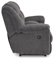 Foreside Reclining Loveseat with Console - Coastal Roots Furniture (Courtenay, BC)