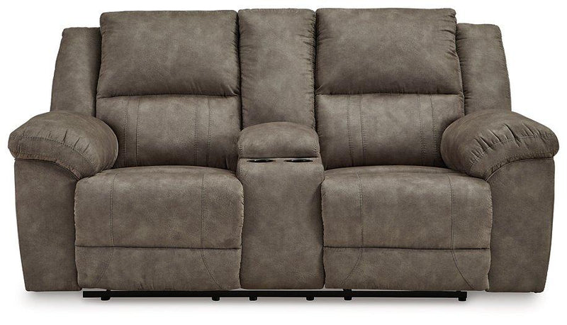 Laresview Reclining Loveseat with Console - Coastal Roots Furniture (Courtenay, BC)