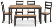 Gesthaven Dining Table with 4 Chairs and Bench (Set of 6) - Coastal Roots Furniture (Courtenay, BC)