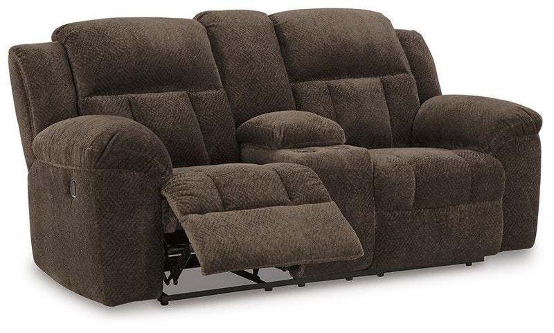Frohn Reclining Loveseat with Console - Coastal Roots Furniture (Courtenay, BC)