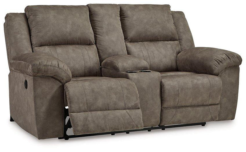 Laresview Reclining Loveseat with Console - Coastal Roots Furniture (Courtenay, BC)