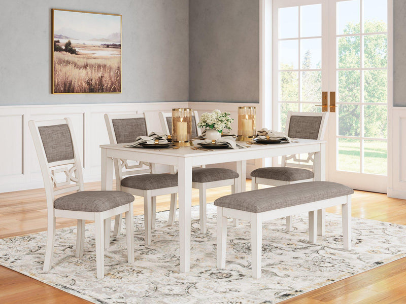 Erinberg Dining Table and 4 Chairs and Bench (Set of 6) - Coastal Roots Furniture (Courtenay, BC)