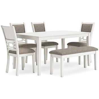 Erinberg Dining Table and 4 Chairs and Bench (Set of 6) - Coastal Roots Furniture (Courtenay, BC)