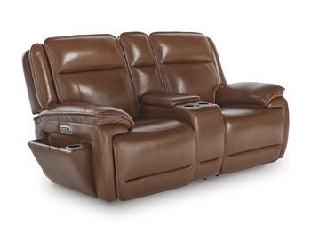 Healy Pier Power Reclining Loveseat with Console - Coastal Roots Furniture (Courtenay, BC)