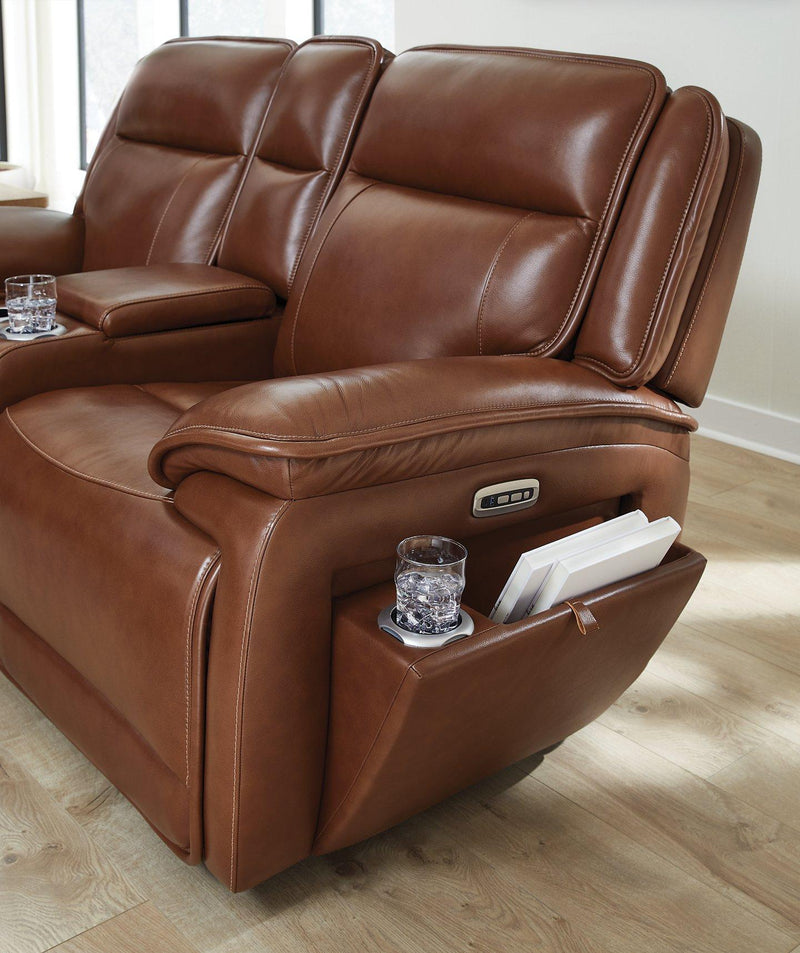 Healy Pier Power Reclining Loveseat with Console - Coastal Roots Furniture (Courtenay, BC)
