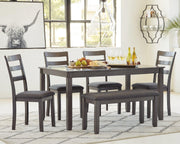 Bridson Dining Table and Chairs with Bench (Set of 6) - Coastal Roots Furniture (Courtenay, BC)