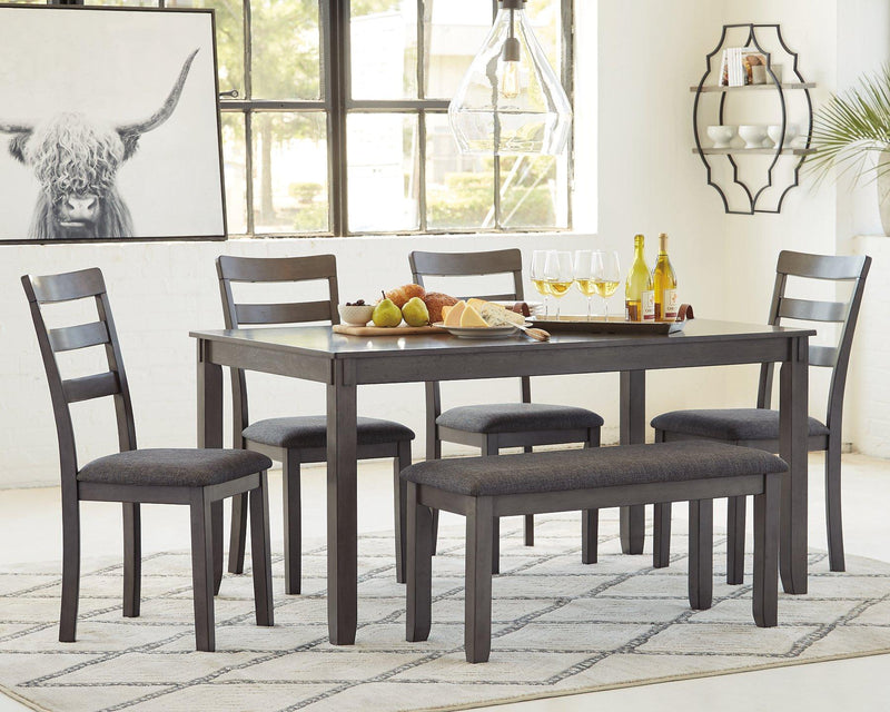 Bridson Dining Table and Chairs with Bench (Set of 6) - Coastal Roots Furniture (Courtenay, BC)
