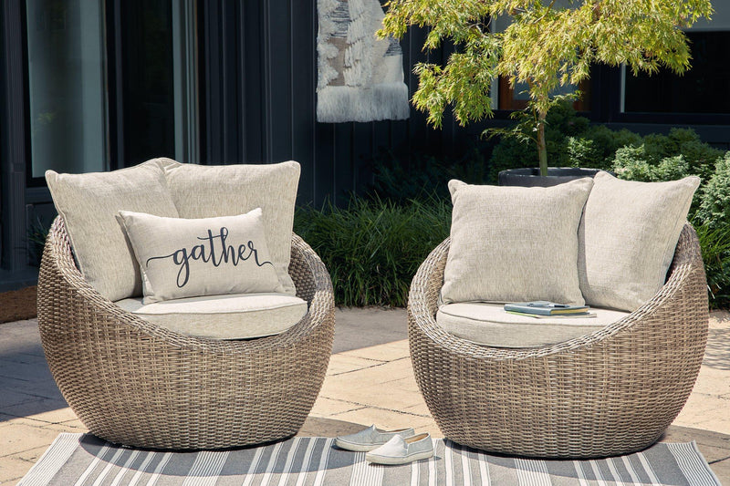 Danson Swivel Lounge with Cushion (Set of 2) - Coastal Roots Furniture (Courtenay, BC)