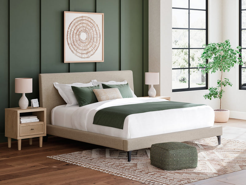 Cielden Upholstered Bed with Roll Slats - Coastal Roots Furniture (Courtenay, BC)
