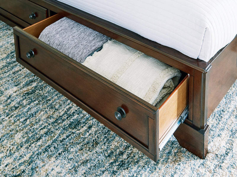 Trellington Sleigh Storage Bed - Coastal Roots Furniture (Courtenay, BC)