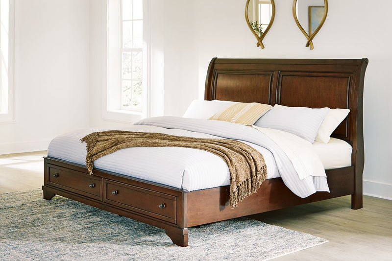 Trellington Sleigh Storage Bed - Coastal Roots Furniture (Courtenay, BC)