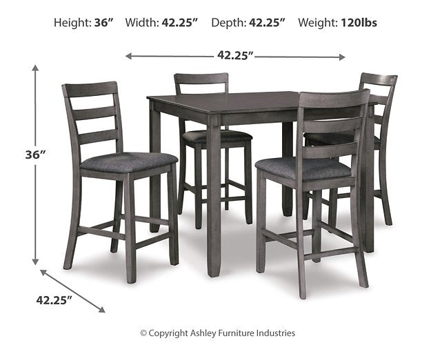 Bridson Counter Height Dining Table and Bar Stools (Set of 5) - Coastal Roots Furniture (Courtenay, BC)