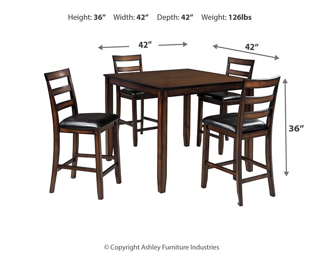 Coviar Counter Height Dining Table and Bar Stools (Set of 5) - Coastal Roots Furniture (Courtenay, BC)