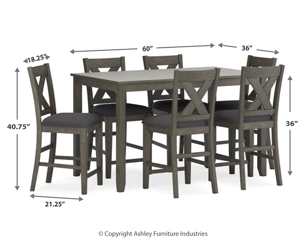 Caitbrook Counter Height Dining Table and Bar Stools (Set of 7) - Coastal Roots Furniture (Courtenay, BC)