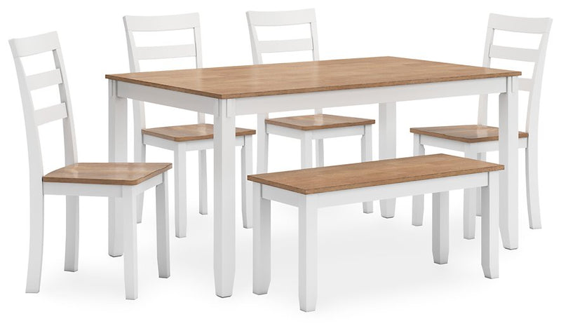 Gesthaven Dining Table with 4 Chairs and Bench (Set of 6) - Coastal Roots Furniture (Courtenay, BC)
