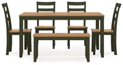 Gesthaven Dining Table with 4 Chairs and Bench (Set of 6) - Coastal Roots Furniture (Courtenay, BC)
