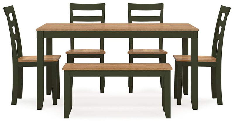 Gesthaven Dining Table with 4 Chairs and Bench (Set of 6) - Coastal Roots Furniture (Courtenay, BC)