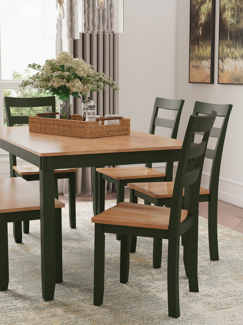 Gesthaven Dining Table with 4 Chairs and Bench (Set of 6) - Coastal Roots Furniture (Courtenay, BC)