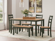Gesthaven Dining Table with 4 Chairs and Bench (Set of 6) - Coastal Roots Furniture (Courtenay, BC)