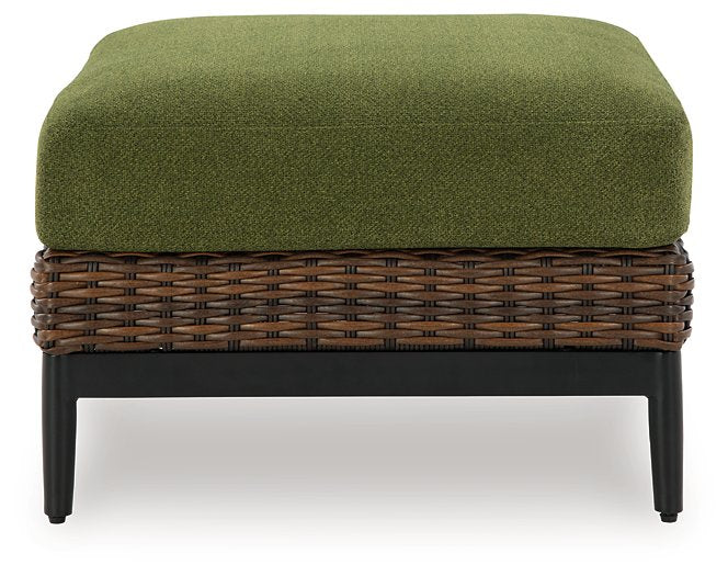 Horizon Hall Outdoor Ottoman with Cushion - Coastal Roots Furniture (Courtenay, BC)