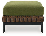 Horizon Hall Outdoor Ottoman with Cushion - Coastal Roots Furniture (Courtenay, BC)