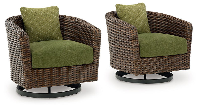 Horizon Hall Outdoor Swivel Lounge Chair with Cushion - Coastal Roots Furniture (Courtenay, BC)