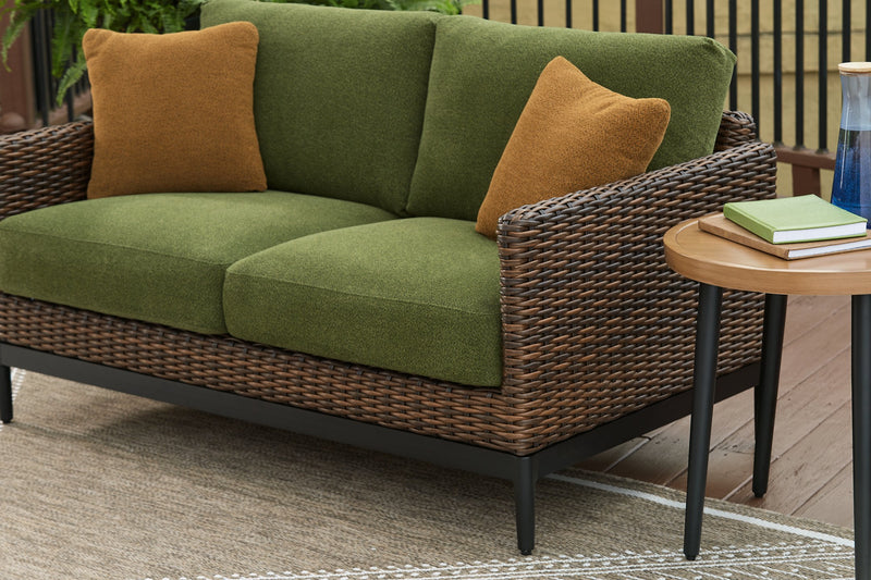 Horizon Hall Outdoor Loveseat with Cushion - Coastal Roots Furniture (Courtenay, BC)