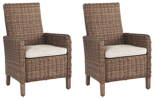 Beachcroft Outdoor Arm Chair with Cushion (Set of 2) - Coastal Roots Furniture (Courtenay, BC)