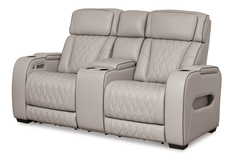 Boyington Power Reclining Loveseat with Console - Coastal Roots Furniture (Courtenay, BC)