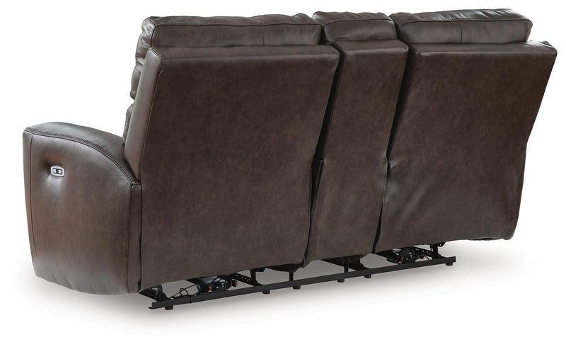 Crossplex Power Reclining Loveseat with Console
