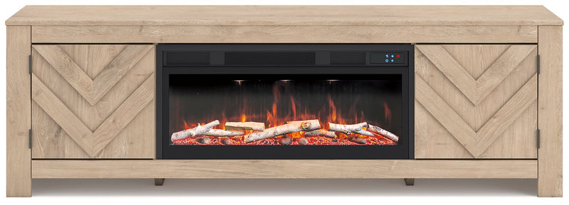 Cayboni 71" TV Stand with Electric Fireplace - Coastal Roots Furniture (Courtenay, BC)