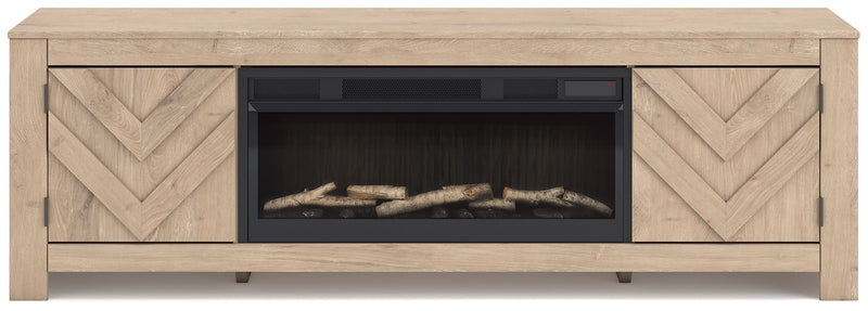 Cayboni 71" TV Stand with Electric Fireplace - Coastal Roots Furniture (Courtenay, BC)