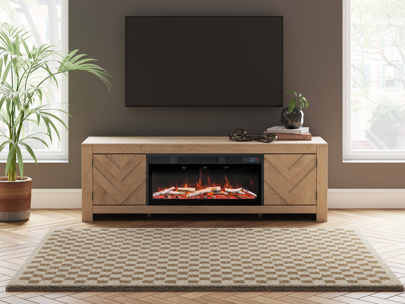 Cayboni 71" TV Stand with Electric Fireplace - Coastal Roots Furniture (Courtenay, BC)