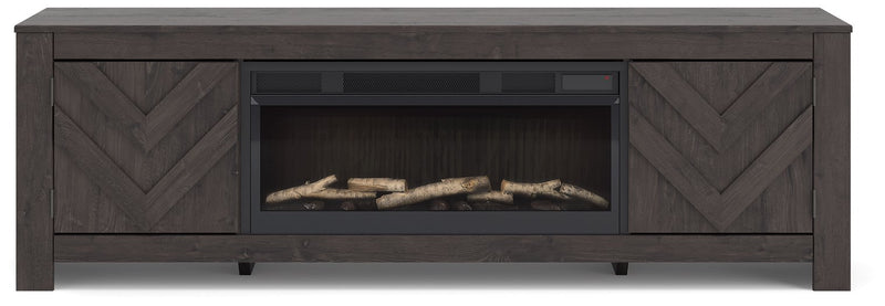 Cayboni 71" TV Stand with Electric Fireplace - Coastal Roots Furniture (Courtenay, BC)