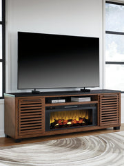 Kallari 84" TV Stand with Electric Fireplace - Coastal Roots Furniture (Courtenay, BC)