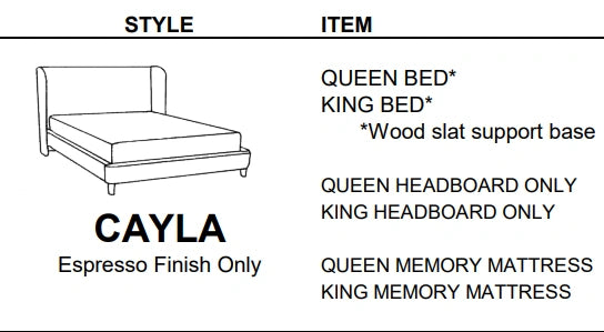 Stylus Sofas CAYLA QUEEN BED