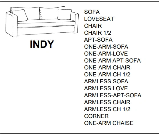 Stylus Sofas INDY SOFA