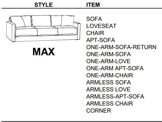 Stylus Sofas MAX SOFA