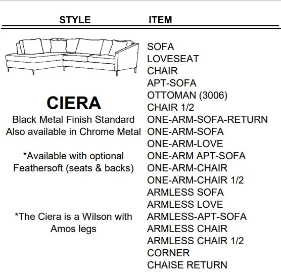 Stylus Sofas CIERA SOFA