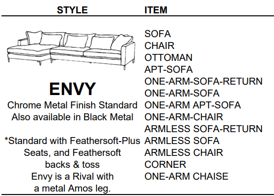 Stylus Sofas ENVY CORNER