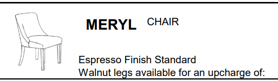 Stylus Sofas MERYL CHAIR