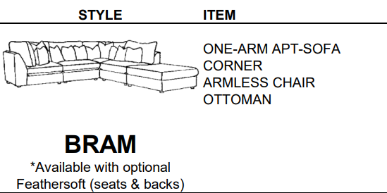 Stylus Sofas BRAM OTTOMAN