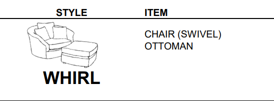 Stylus Sofas WHIRL OTTOMAN