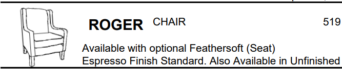 Stylus Sofas ROGER CHAIR