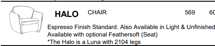 Stylus Sofas HALO CHAIR