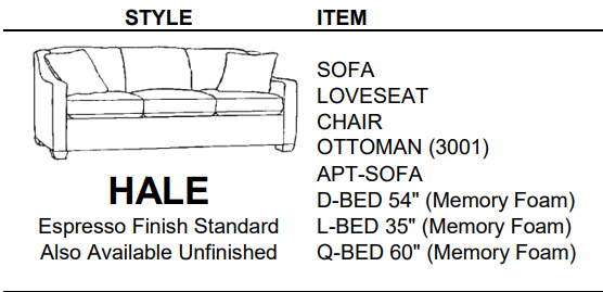 Stylus Sofas HALE LOVESEAT