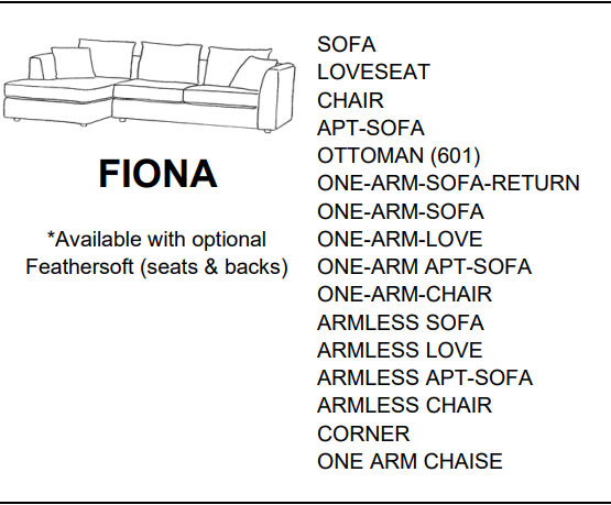 Stylus Sofas FIONA ARMLESS LOVE